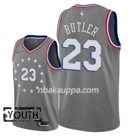 Philadelphia 76ers Jimmy Butler 23 2018-19 Nike City Edition Harmaa Pelipaidat Swingman - Lasten